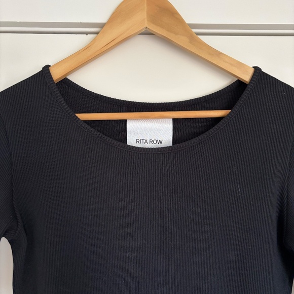 Rita Row Wyatt Dress - Black - ¾ sleeves, knit upper body - Picture 2 of 16